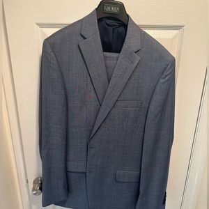 Ralph Lauren suit. Light blue/grey color. Excellent Condition.